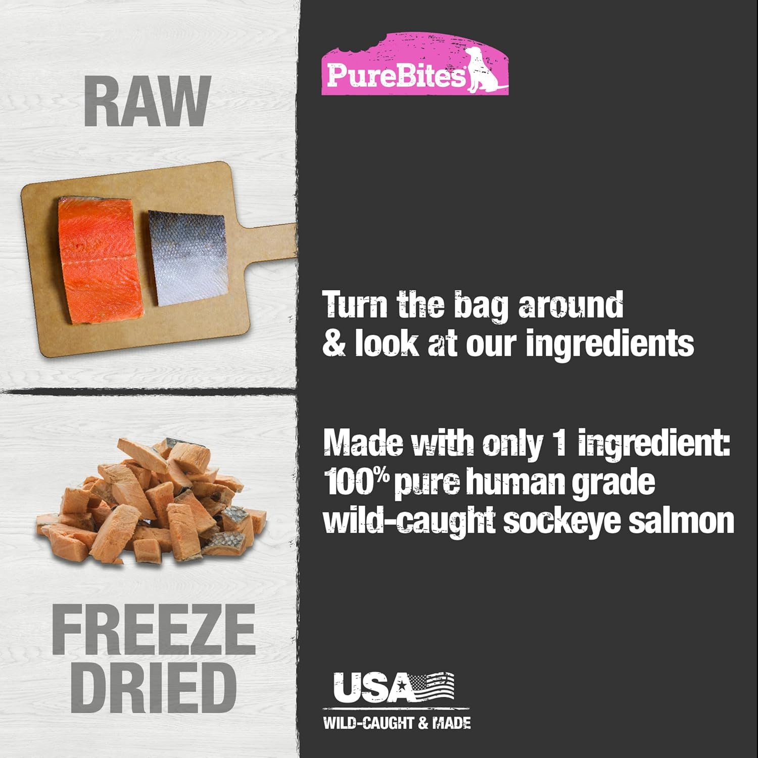 PureBites Freeze-Dried Salmon Dog Treats