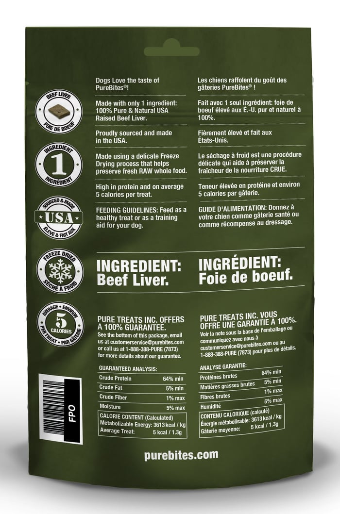 PureBites Beef Liver Freeze-Dried Dog Treats