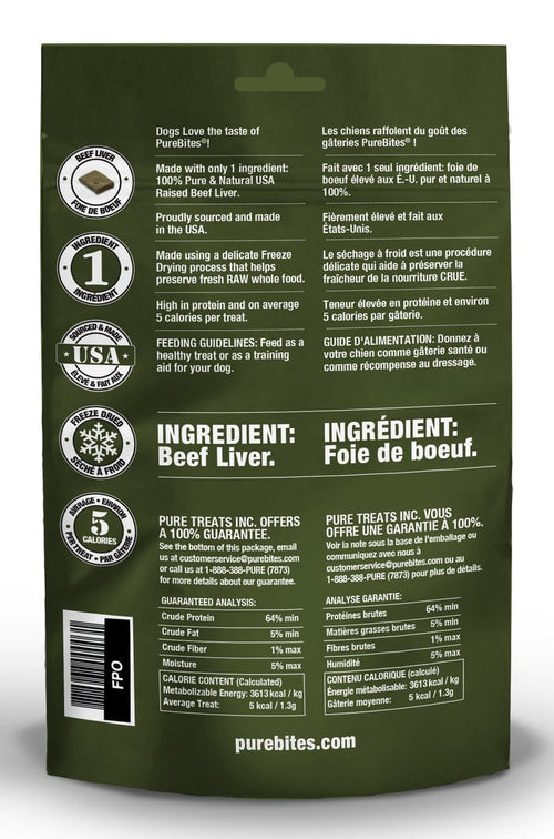 PureBites Beef Liver Freeze-Dried Dog Treats