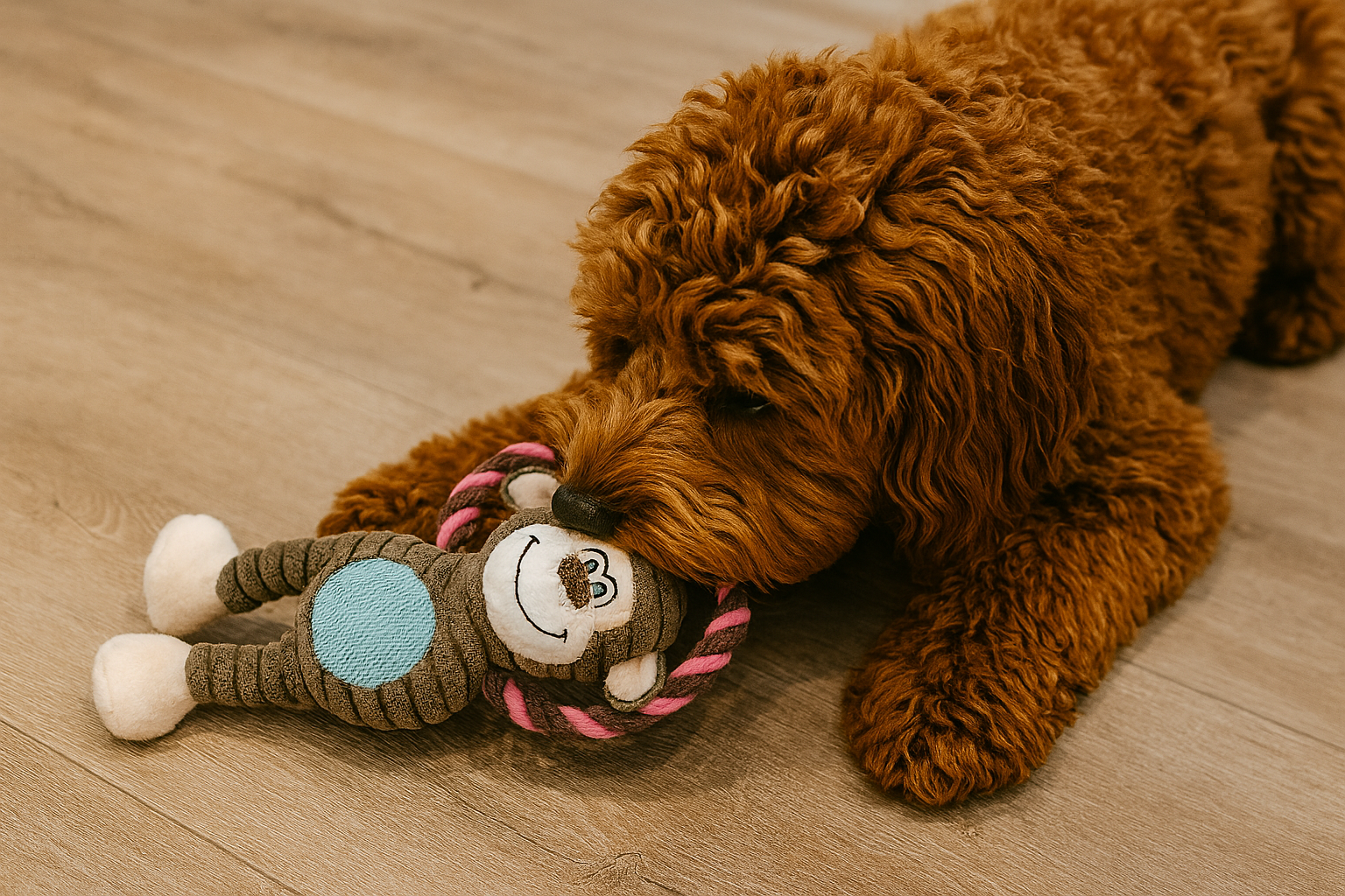 WOOZAPET Rope Dog Toy with Combination of Plush Stuffed Animal