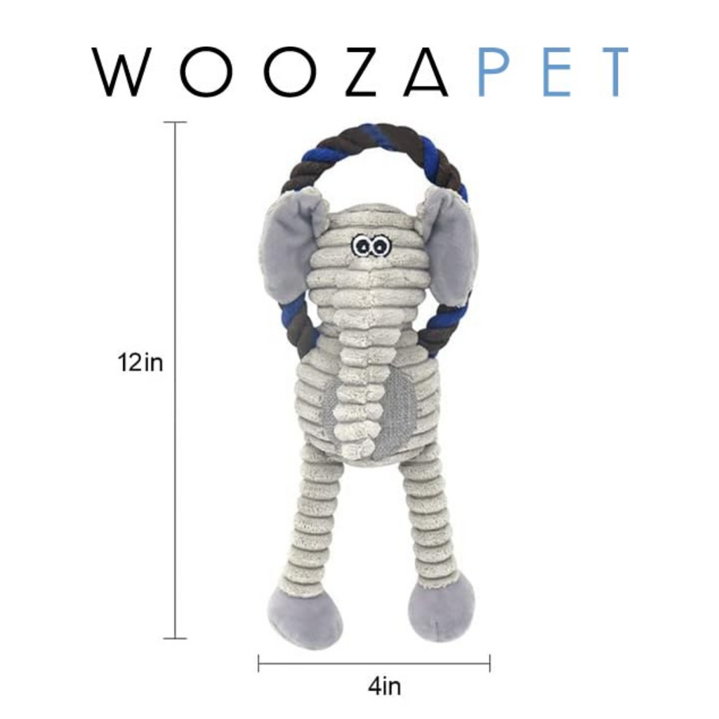 WOOZAPET Rope Dog Toy with Combination of Plush Stuffed Animal