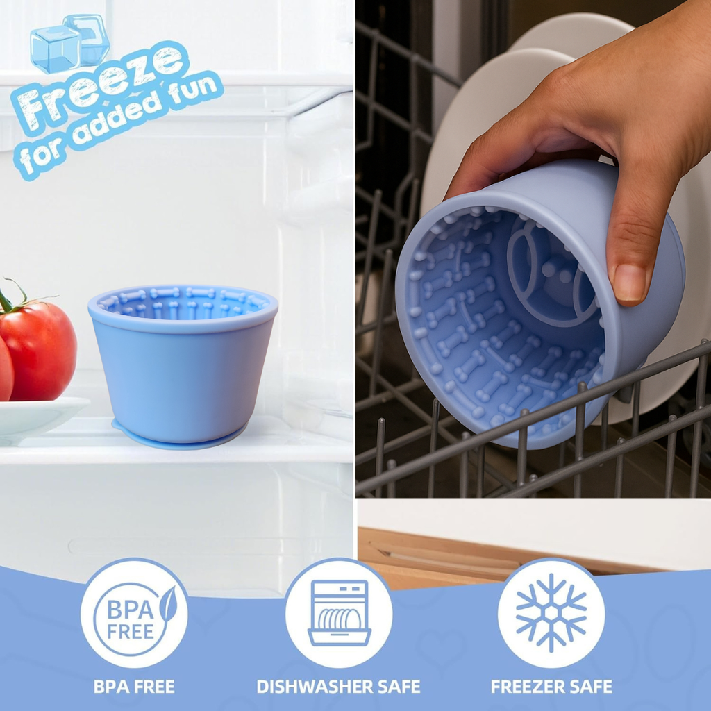 WOOZAPET Buddy Bowl Dog Slow Feeder Lick Bowl