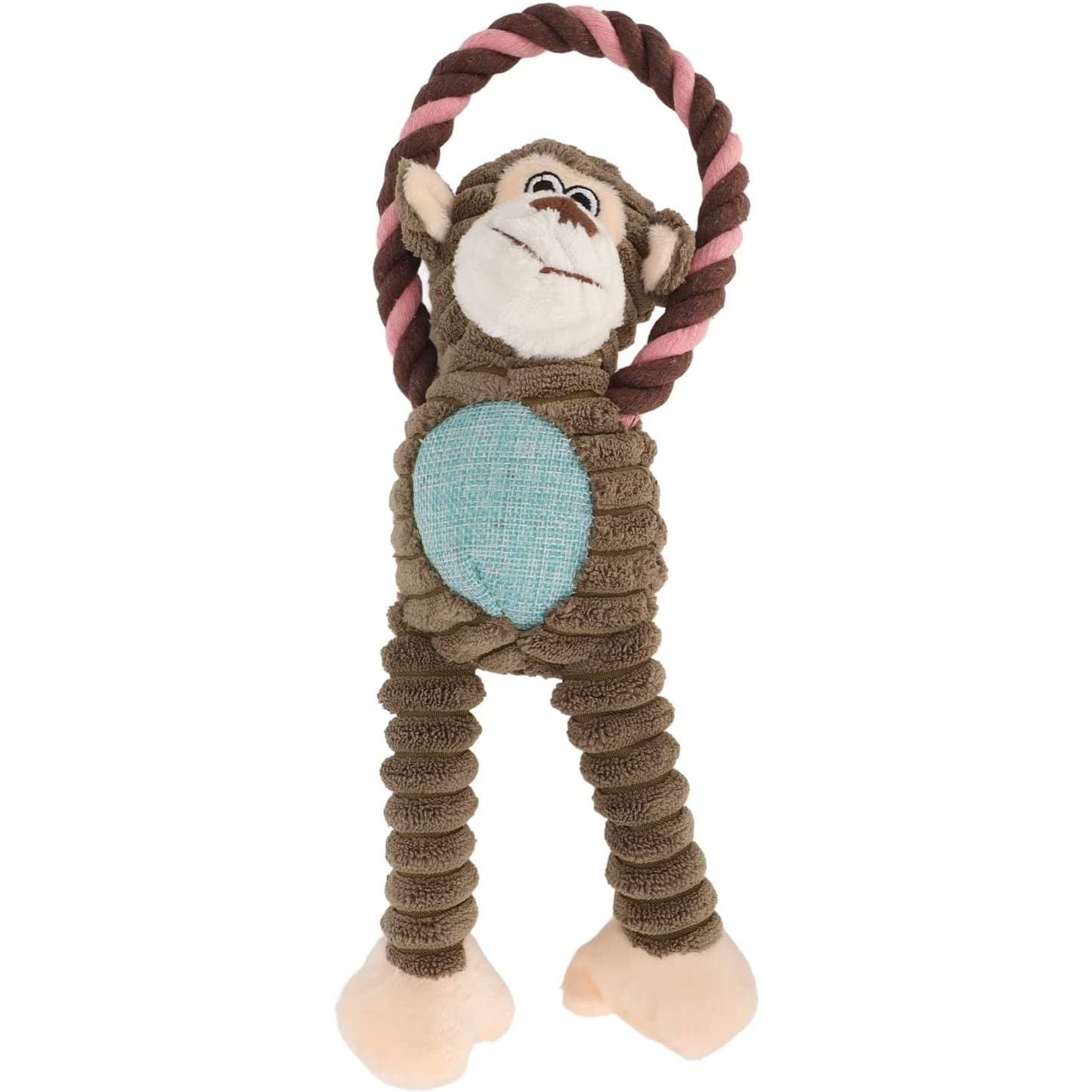 WOOZAPET Rope Dog Toy with Combination of Plush Stuffed Animal