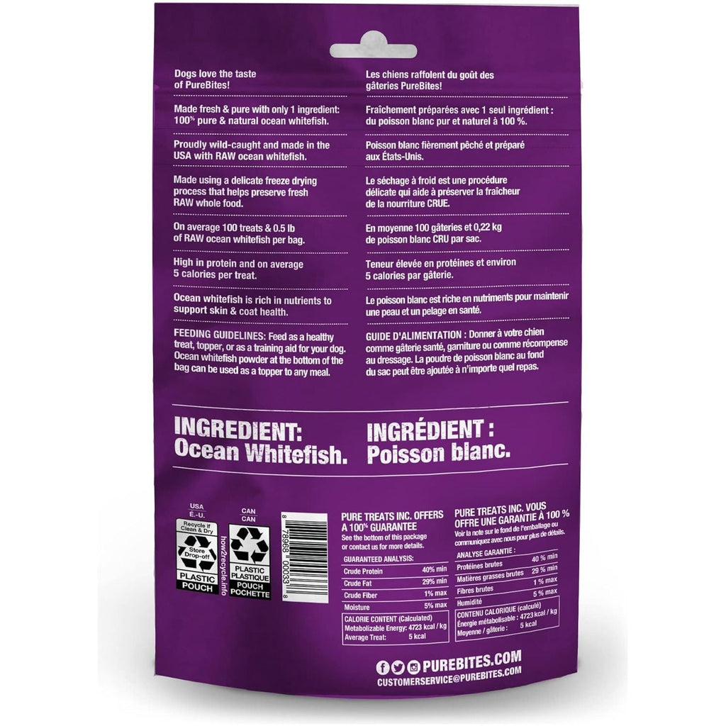 PureBites Ocean Whitefish Freeze-Dried Treats for Dogs